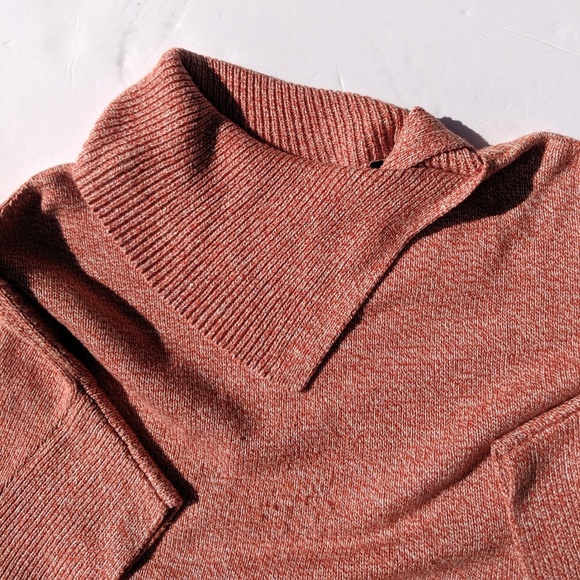 CAbi Tumeric Pullover Sweater Fold Over Neck 3011 - Picture 5 of 7